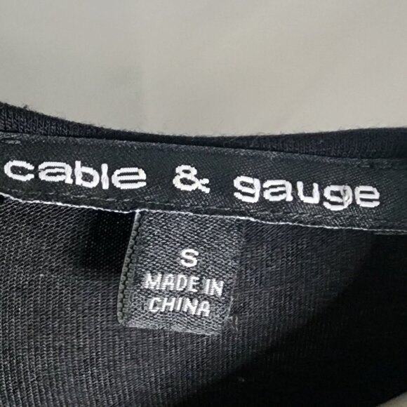 CABLE & GAUGE Solid All Black Sleeveless Pullover Maxi Dress Womens Size S Small - Picture 5 of 7